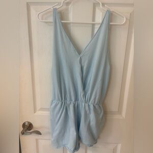 PINK Victoria’s Secret Light Blue‎ Sleeveless Romper